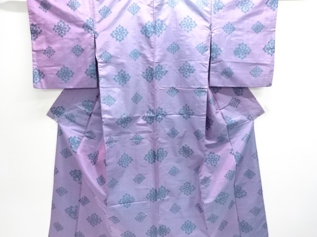 大正ロマン　華紋模様織り出し銘仙着物